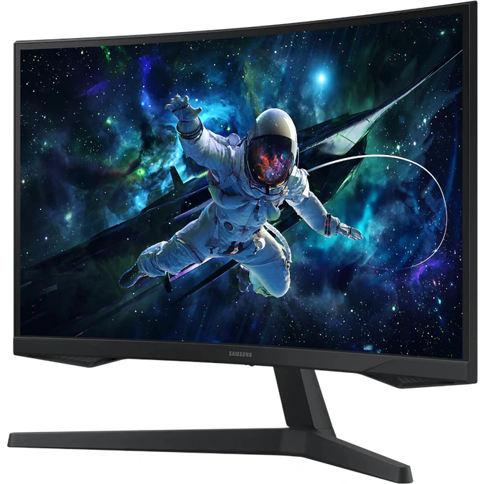 SAMSUNG Monitor Gaming LED Curbat SAMSUNG Odyssey G55C LS27CG552EUXEN, 27" QHD VA, 165 Hz, 1 ms, Black - IT-Fashion.ro