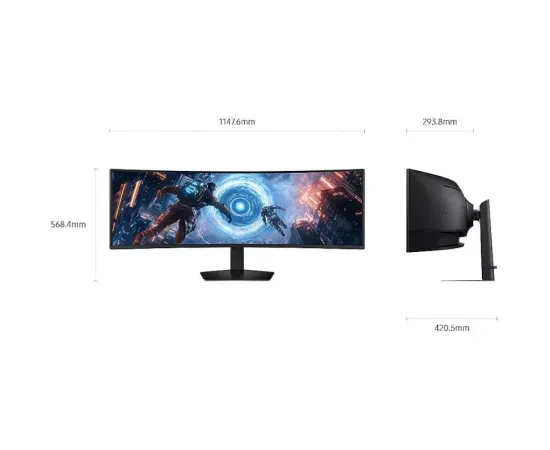 Monitor Gaming LED Curbat SAMSUNG Odyssey G9 LS49FG910EUXEN, DQHD, 49", 1 ms, 144 Hz, Black - Imagine 4