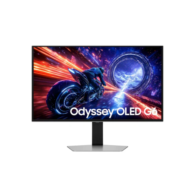 Monitor Gaming LED SAMSUNG Odyssey OLED G6 G60SF LS27FG602SUXEN, 27 inch QHD QD-OLED, 500 Hz, 0.03 ms, Black/Silver - Imagine 1