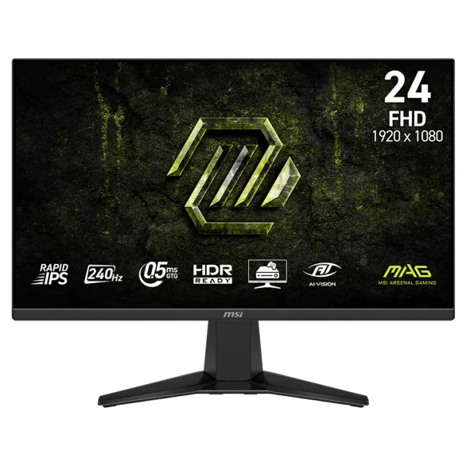 Monitor Gaming MSI MAG 245F X24, 23.8” Full HD, 240Hz, 0.5ms, Negru - Imagine 1