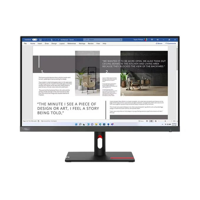 Monitor IPS LED LENOVO ThinkVision S27i-30, 27 Inch, Full HD, H23270FS0 - Imagine 1