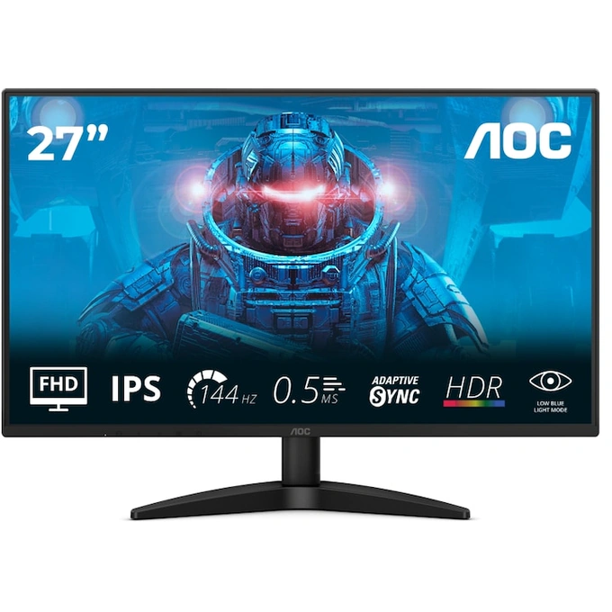 Monitor LED AOC Gaming 27B36X, 27 inch, FHD, IPS, 0.5 ms, 144 Hz, HDR, Black - Imagine 1