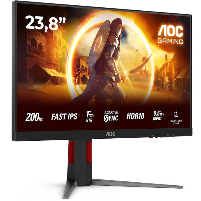 Monitor LED AOC Gaming AGON 24G4HA, 23.8 inch, FHD, IPS, 0.5 ms, 200 Hz, G-Sync Compatible, Black - Imagine 4