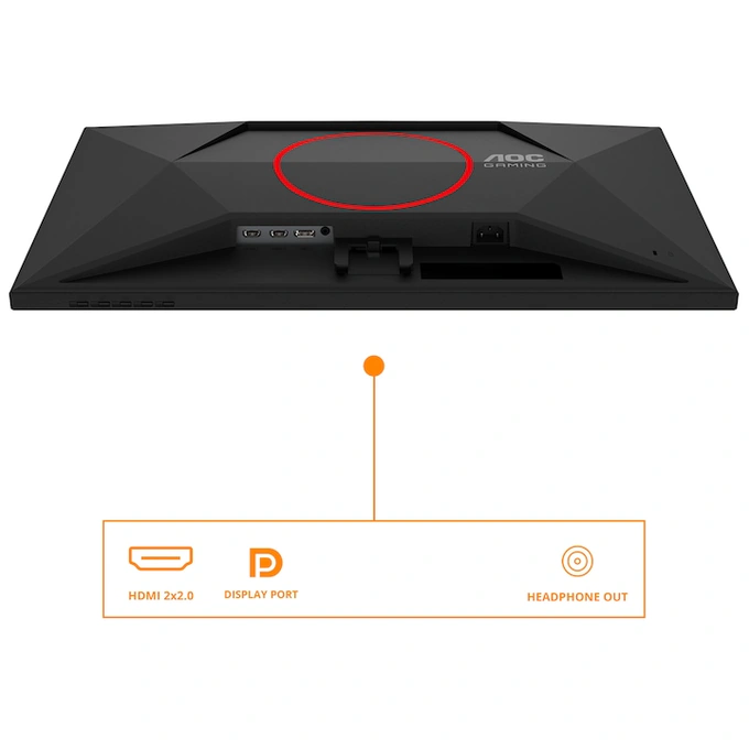 Monitor LED AOC Gaming AGON 27G4HRE, 27 inch, FHD, IPS, 0.5 ms, 200 Hz, G-Sync Compatible, Black - Imagine 3
