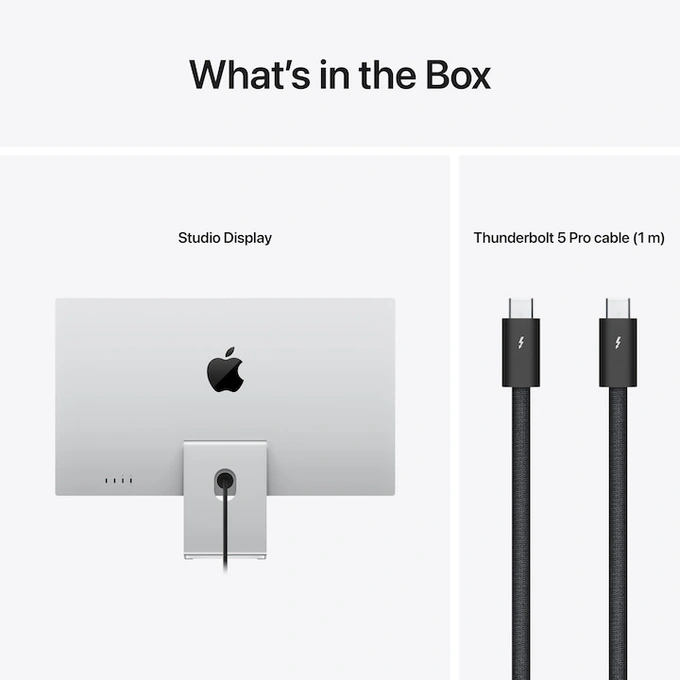 Monitor LED APPLE Studio Display (2026) MFEW4RC/A, 27 inch, 5k, Sticla standard, Suport reglabil pe inclinare si inaltime, 60 Hz, Silver - Imagine 5