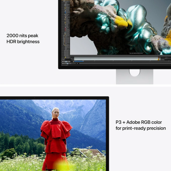 Monitor LED APPLE Studio Display XDR (2026) MFEL4RC/A, 27 inch, 5k, Sticla standard, Suport reglabil pe inclinare si inaltime, 120 Hz, Silver - Imagine 4