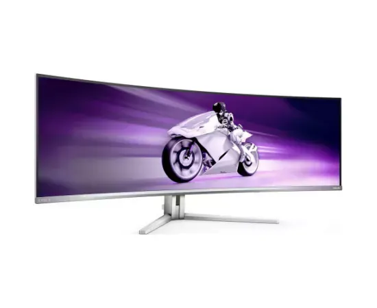 Monitor LED Gaming curbat PHILIPS 49M2C8900L/00, 48.9", IPS, QD-OLED, USB-C, 0.03 ms, 144 Hz, White - Imagine 2