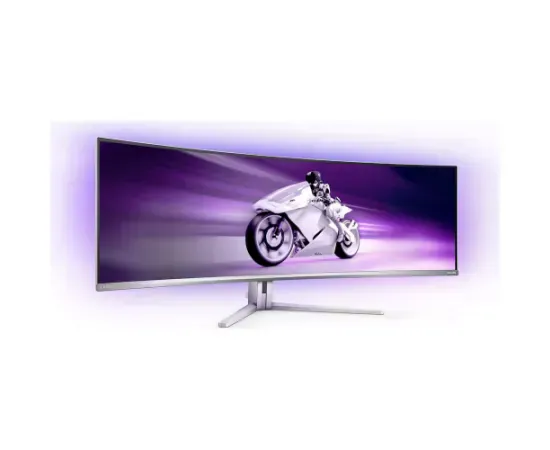 Monitor LED Gaming curbat PHILIPS 49M2C8900L/00, 48.9", IPS, QD-OLED, USB-C, 0.03 ms, 144 Hz, White - Imagine 4