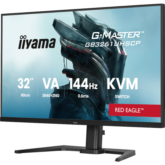 Iiyama Monitor LED Gaming IIYAMA Red Eagle G-MASTER GB3261UHSCP-B1, 31.5” UHD, 144Hz, 0.6 ms, Negru - IT-Fashion.ro
