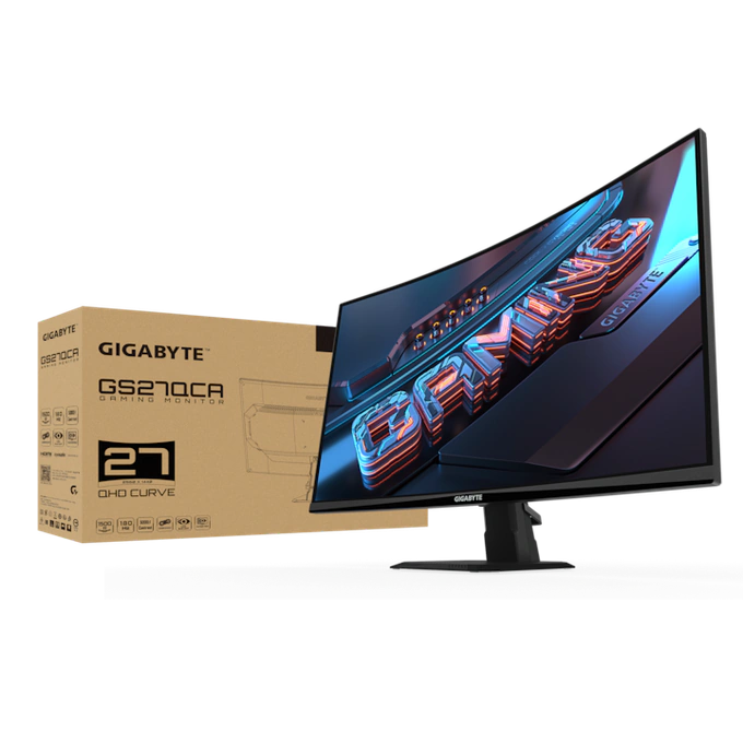 Monitor LED GIGABYTE Gaming GS27QCA, Curbat, 27 inch, QHD, VA, 1 ms, 180 Hz, HDR, FreeSync, Black - Imagine 9