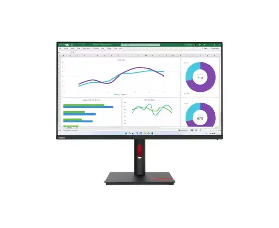 Monitor LED LENOVO ThinkVision T32h-30, 31.5" QHD IPS, 60Hz, 4ms, Black - Imagine 1