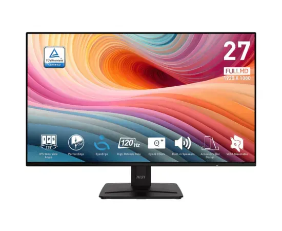 Monitor LED MSI PRO MP271A E2, Full HD, 27", 1 ms, 120 Hz, Black - Imagine 1