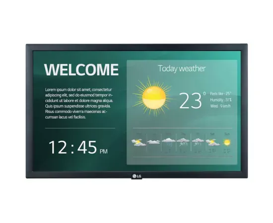 Monitor LED Portabil LG 22SM3G-B, 21.5" Full HD, Touchscreen, 14ms, 60 Hz, Black - Imagine 1