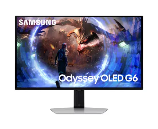 Monitor LED SAMSUNG Gaming Odyssey G6 LS27DG602SUXEN, 27", QHD, QD-OLED, HDR, FreeSync Premium Pro, 0.3 ms, 360 Hz, Silver - Imagine 1