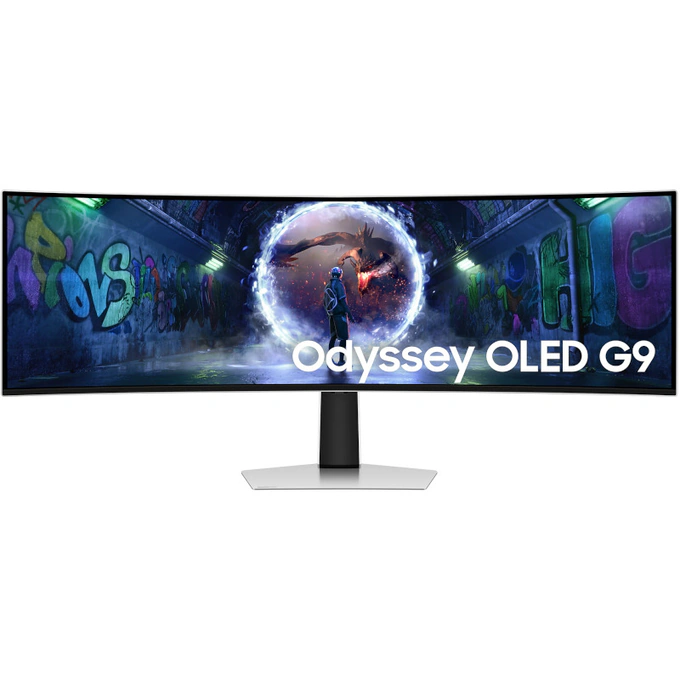 Monitor LED SAMSUNG Gaming Odyssey, G9 G93SD, Curbat 49 inch, DQHD QD-OLED, 0.03 ms, 240 Hz, HDR, FreeSync Premium Pro, G-Sync Compatible - Imagine 1