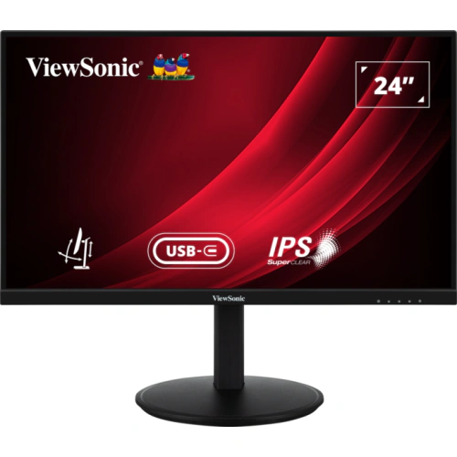 Monitor LED VIEWSONIC VG2409-MHDU-2, 23.8 inch, FHD, IPS, 4 ms, 100 Hz, USB-C, Black - Imagine 1