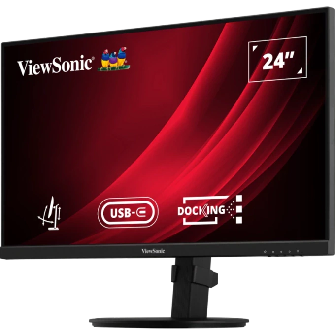 Monitor LED VIEWSONIC VG2409U-2, 23.8 inch, FHD, IPS, 4 ms, 100 Hz, USB-C, HDR, Black - Imagine 2