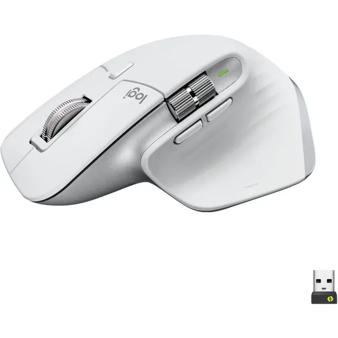 Mouse Wireless Logitech MX Master 3S, 8000 DPI, Bluetooth, Pale Grey - Imagine 7