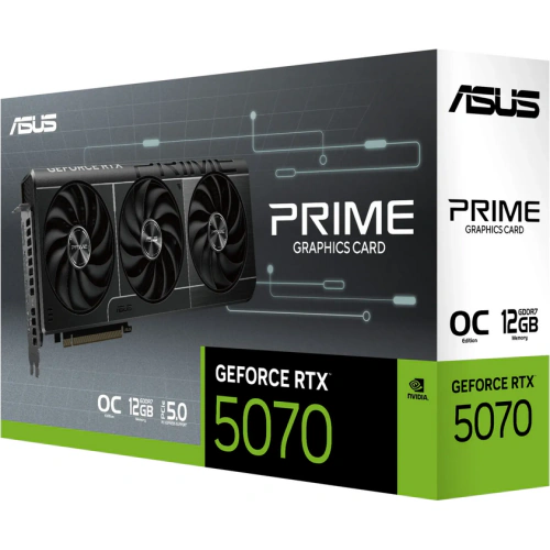 ASUS Placa video ASUS nVidia GeForce RTX 5070 PRIME OC 12 GB 90YV0M10-M0NA00, GDDR7, 192 bit - IT-Fashion.ro
