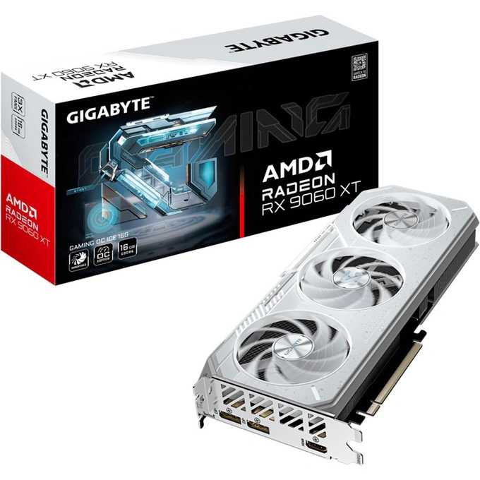 Placa video GIGABYTE nVidia GeForce Radeon RX 9060 XT, GAMING OC ICE, 16 GB GDDR6, 128 bit - Imagine 10