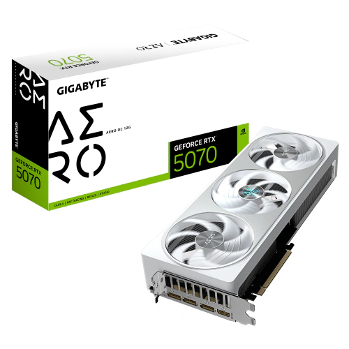 Placa video Gigabyte nVidia GeForce RTX 5070 AERO OC 12 GB GV-N5070AERO OC-12GD, GDDR7, 192 bit - Imagine 1