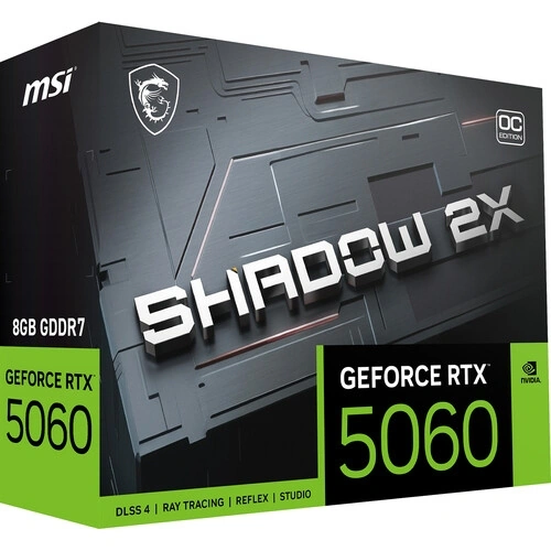 Placa video MSI nVidia GeForce Radeon RTX 5060, SHADOW 2X OC, 8 GB GDDR7, 128 bit - Imagine 8