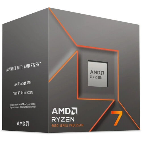 Procesor AMD Ryzen 7 8700F, 4.10GHz, Socket AM5, Box - Imagine 1