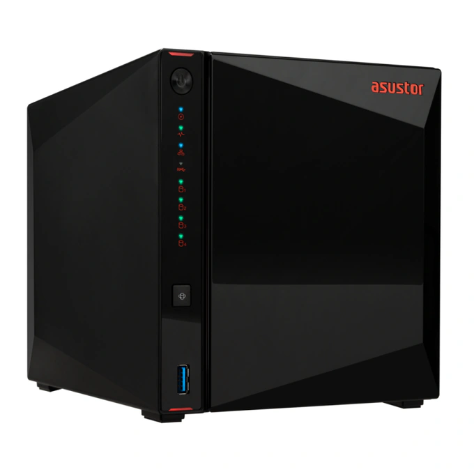Asustor NAS ASUSTOR Nimbustor 4 Gen 2 AS5404T, 4-Bay, Intel® Celeron® N5105, 4 GB SODIMM DDR4, 3 x USB 3.2 - IT-Fashion.ro