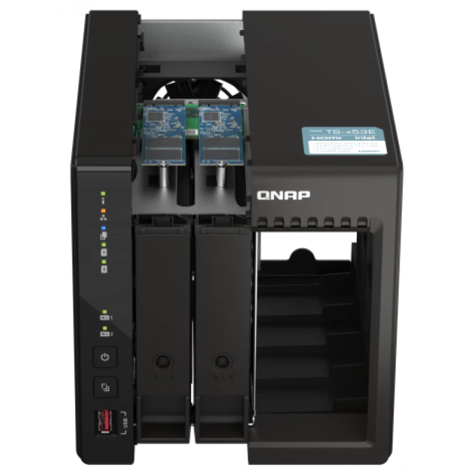 NAS QNAP, 2-Bay 2.5GbE, Intel Celeron J6412 Quad-Core, 8 GB RAM, 2×M.2 PCIe, Dual HDMI 4K, USB 3.2, Tower - Imagine 3