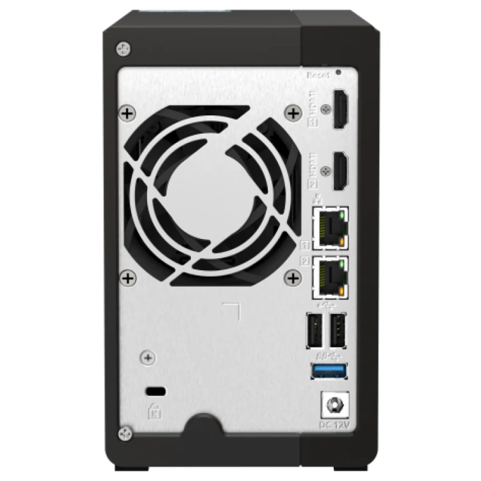 NAS QNAP, 2-Bay 2.5GbE, Intel Celeron J6412 Quad-Core, 8 GB RAM, 2×M.2 PCIe, Dual HDMI 4K, USB 3.2, Tower - Imagine 4