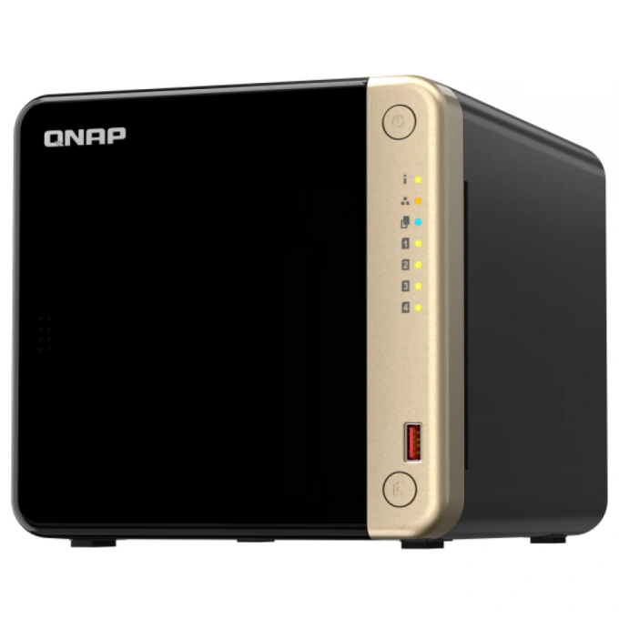 NAS QNAP TS-464-8G, 4-Bay, Intel Quad-Core, 2.5Gbps, M.2 NVMe Slots, Black - Imagine 1