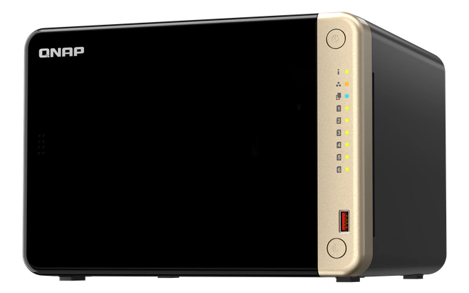 NAS QNAP TS-664-8G, 6-Bay, Intel® Celeron® N5105, 8 GB SODIMM DDR4, 2 x USB 3.2, 2 x USB 2.0 - Imagine 1