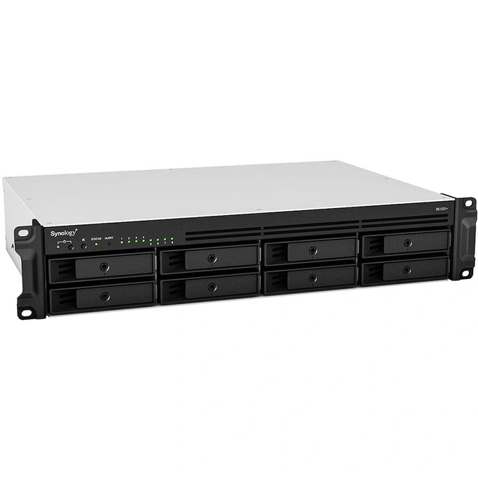 NAS Synology RS1221+, 8-Bay RackStation, Quad-Core AMD Ryzen V1500B, 4 GB ECC RAM, Hot-Swappable HDD/SSD, USB 3.2 & eSATA - Imagine 4