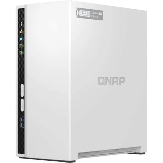 Network Attached Storage QNAP TS-233, ARM 4-core Cortex-A55, 2.0GHz, 2GB, 2-Bays, alb - Imagine 4