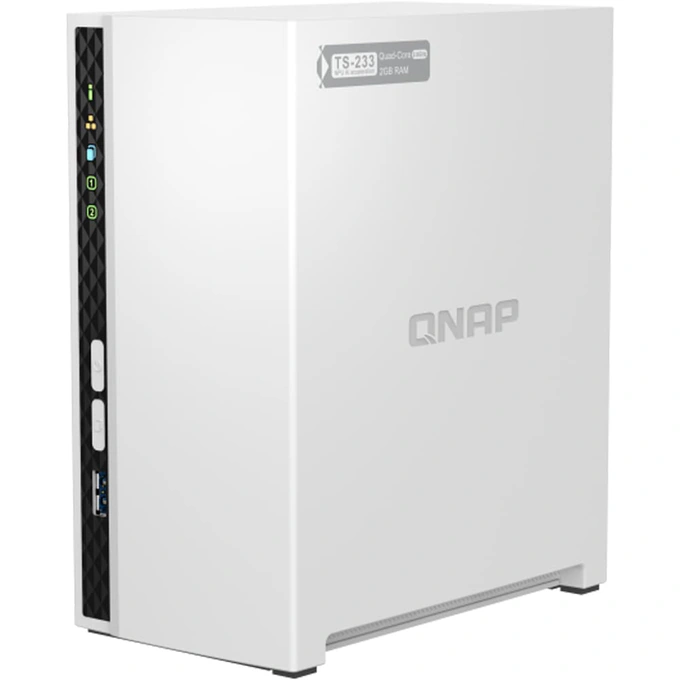 Network Attached Storage QNAP TS-233, ARM 4-core Cortex-A55, 2.0GHz, 2GB, 2-Bays, alb - Imagine 6