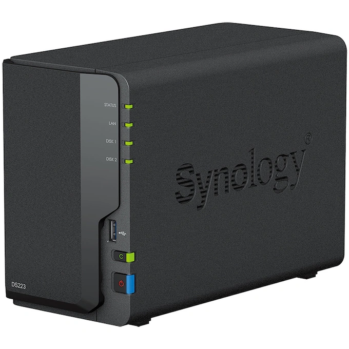 Network Attached Storage SYNOLOGY DS223 cu procesor Realtek RTD1619B 1.7GHz, 2-Bay, 2GB DDR4, Black - Imagine 3
