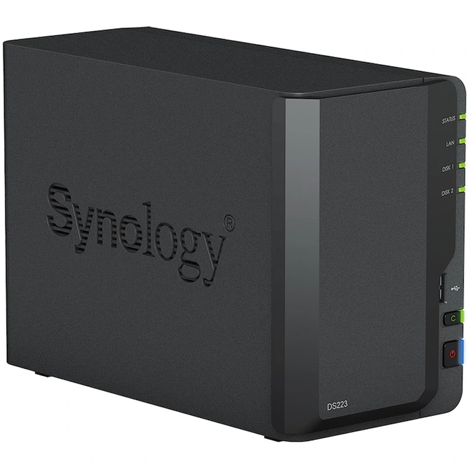 Network Attached Storage SYNOLOGY DS223 cu procesor Realtek RTD1619B 1.7GHz, 2-Bay, 2GB DDR4, Black - Imagine 4