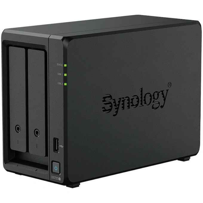 Network Attached Storage SYNOLOGY DS725+ 2-Bay Diskstation AMD Ryzen Embedded R1600 4GB DDR4 ECC SODIMM - Imagine 1