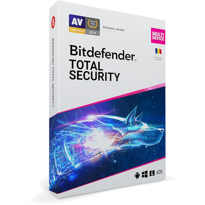 Antivirus BITDEFENDER Total Security & Premium VPN, pentru 10 utilizatori / 1 an, Licenta noua, Retail - Imagine 1