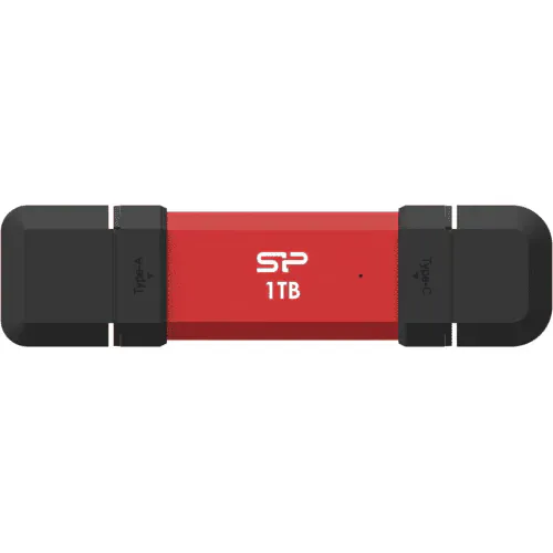 SSD portabil SILICON POWER DS72 SP001TBUC3S72VPR, 1 TB, USB-C/A, Red - Imagine 1
