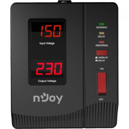 NJOY Stabilizator de tensiune nJoy Alvis 1000 AVRL-10001AL-CS01B, 1000VA, 1x Schuko - IT-Fashion.ro