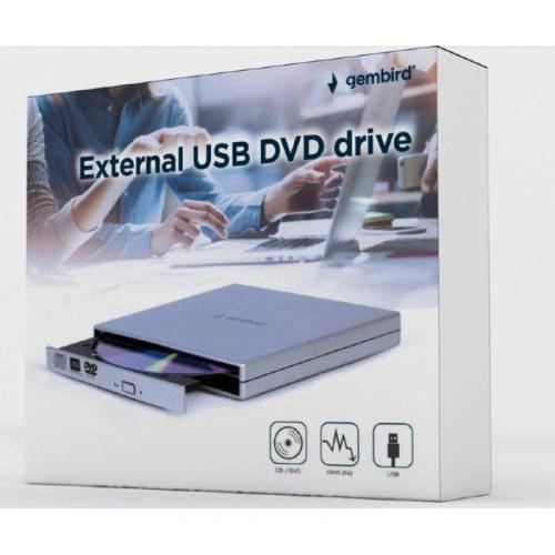 Unitate Optica Externa Gembird DVD-USB-02-SV, USB 2.0, Silver - Imagine 3