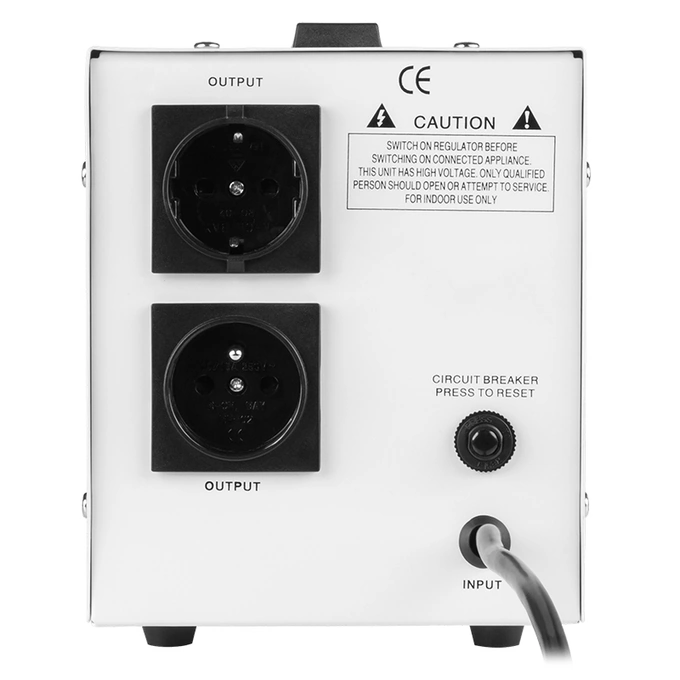 Stabilizator de tensiune monofazat KEMOT SER-2000 URZ3413, 2000 VA, 145-260 V intrare, transformator toroidal C.R.G.O., afisaj LED - Imagine 4