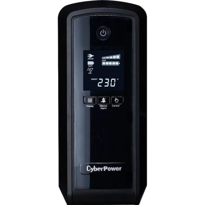 UPS CYBERPOWER CP900EPFCLCD, 900VA/540W, 6 Prize Schuko, Active PFC, Sinus Pur, AVR, LCD Display, Black - Imagine 1