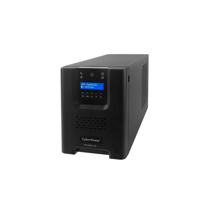 UPS CYBERPOWER PR1000ELCD, 1000 VA, 900 W, AVR, LCD Display, Line Interactive, Black - Imagine 1