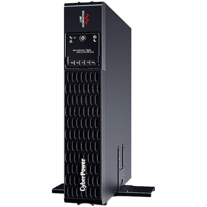 UPS CYBERPOWER PR1000ERT2U, line-interactive 1000VA\1000W, Sinus Pur, Iesiri 10 x IEC C13, rackmount 2U, Black - Imagine 1