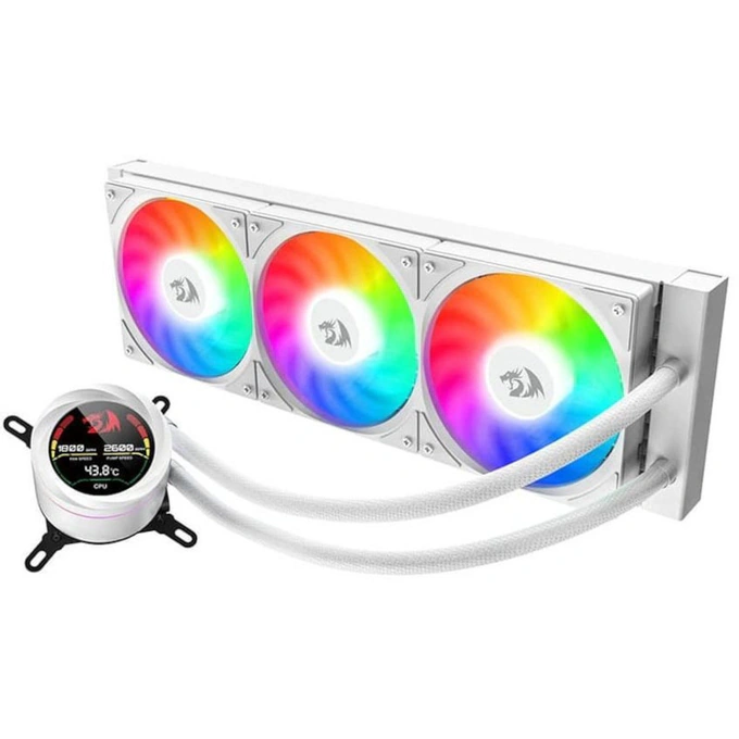 Redragon Cooler procesor lichid REDRAGON CCW-1017-W, 3 x 120 mm, ARGB, White - IT-Fashion.ro