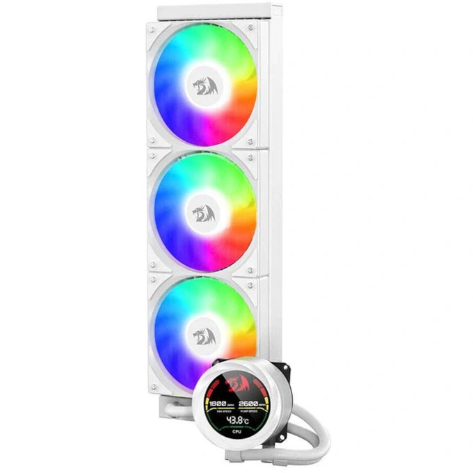 Cooler procesor lichid REDRAGON CCW-1017-W, 3 x 120 mm, ARGB, White - Imagine 3