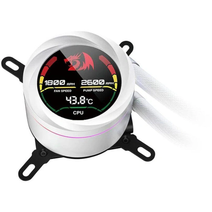 Cooler procesor lichid REDRAGON CCW-1017-W, 3 x 120 mm, ARGB, White - Imagine 4