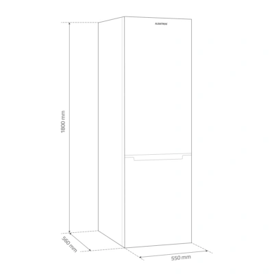 Combina frigorifică Albatros CF343E, 262 L, Clasa E, 180 cm, Alb - Imagine 4